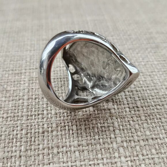 Women Ring Faux Turquoise Stone Silver Tone Fashion Jewelry Ring Size 8.5 - Picture 6 of 12